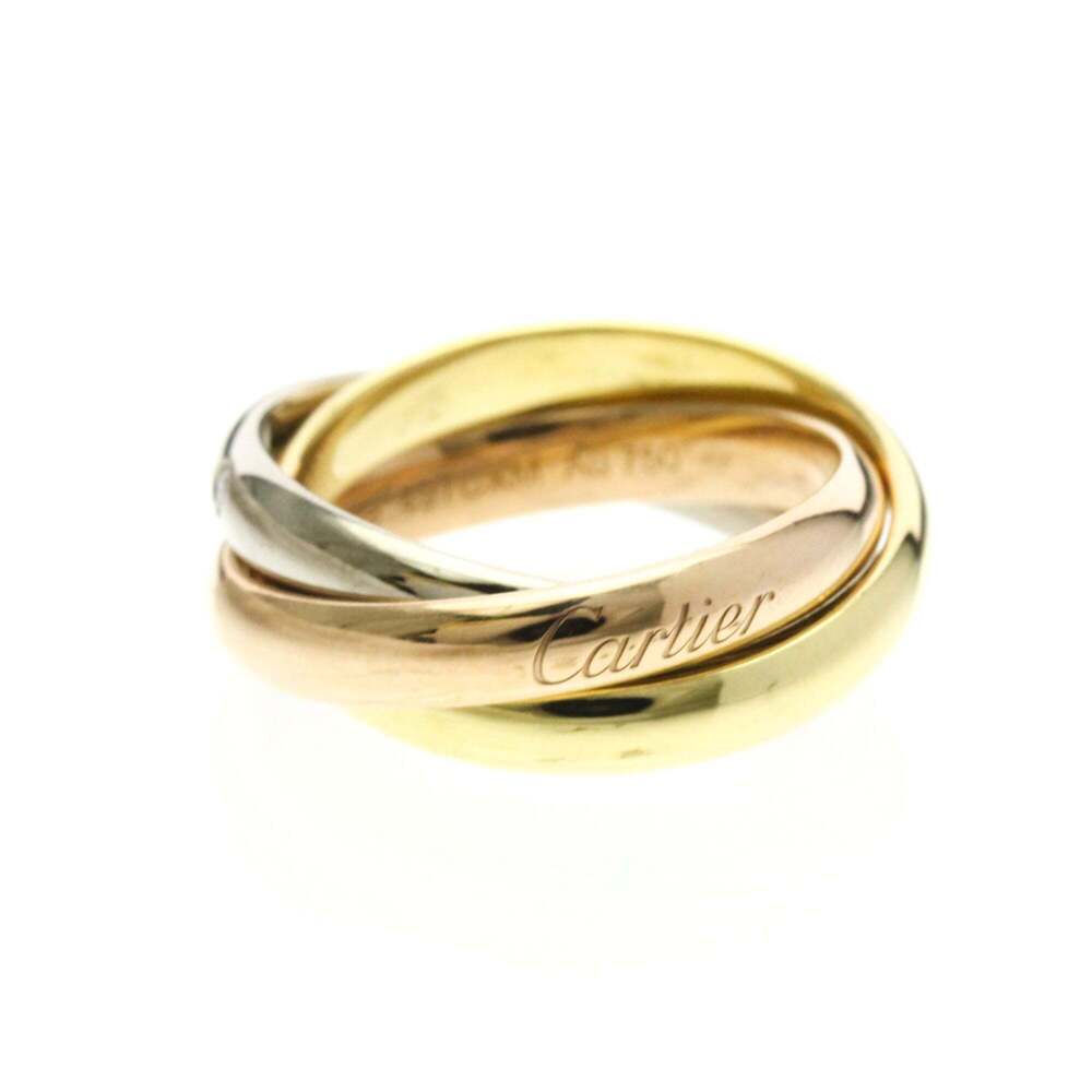 CARTIER 18k Gold Diamond Trinity Ring
